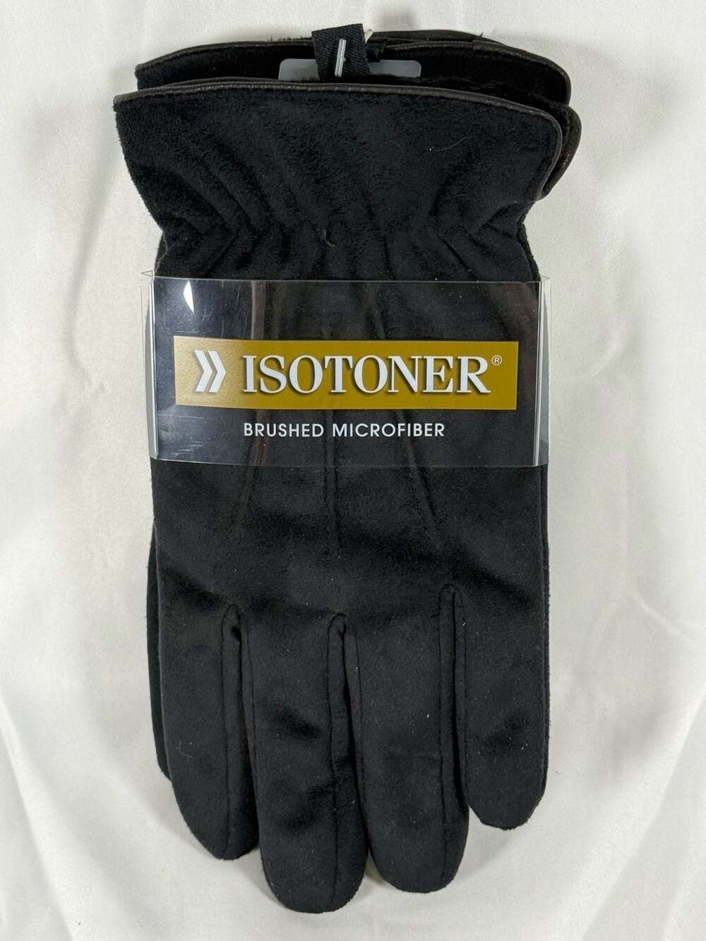 Men's Brushed Microfiber Black Everyday Gloves Size XL New